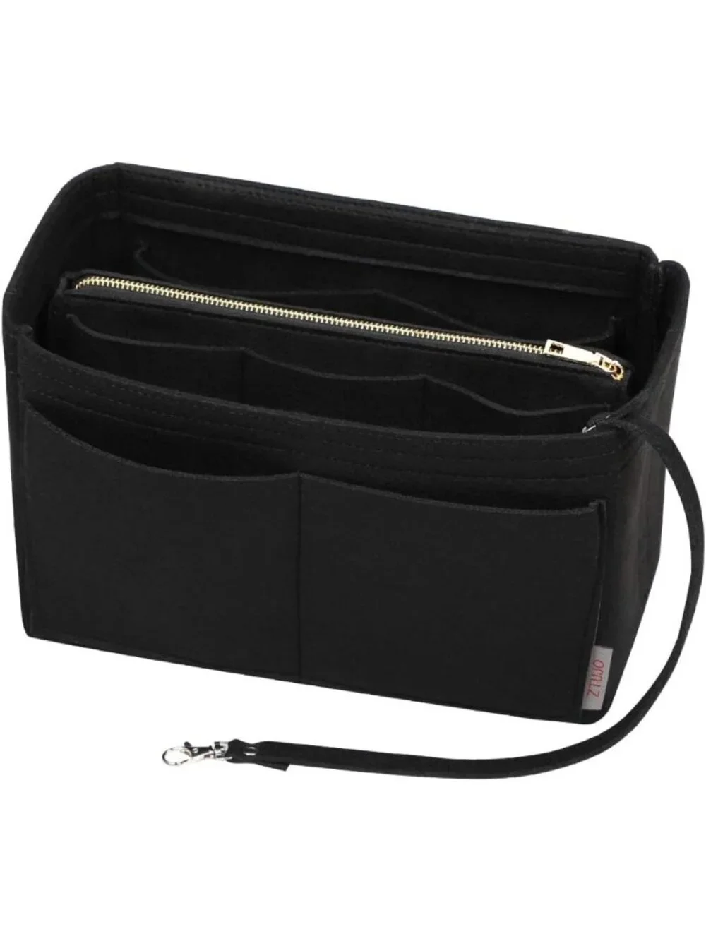 Felt Purse Organizer Insert with Zipper | Handbag & Tote Shaper | 7 Sizes